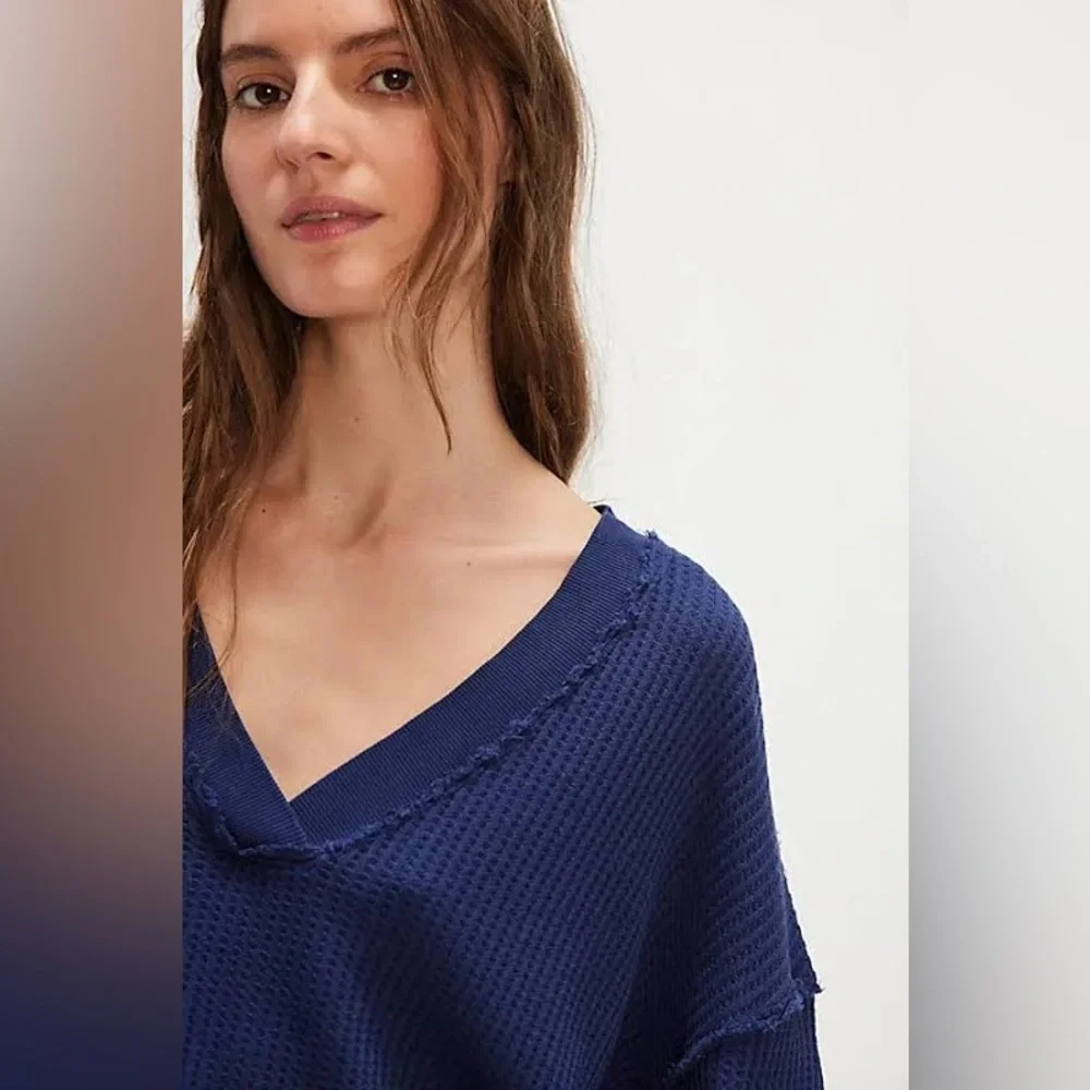 Free People We The Free Ricky Thermal in blue - Picture 3 of 9